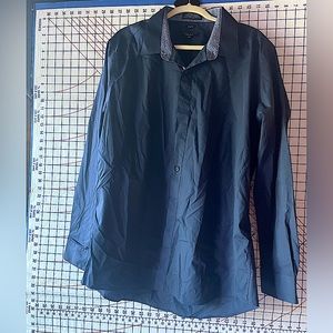 Marquis Signature Men’s Slim Fit Dress Blue Shirt 2XL/2EG  18- 18.5